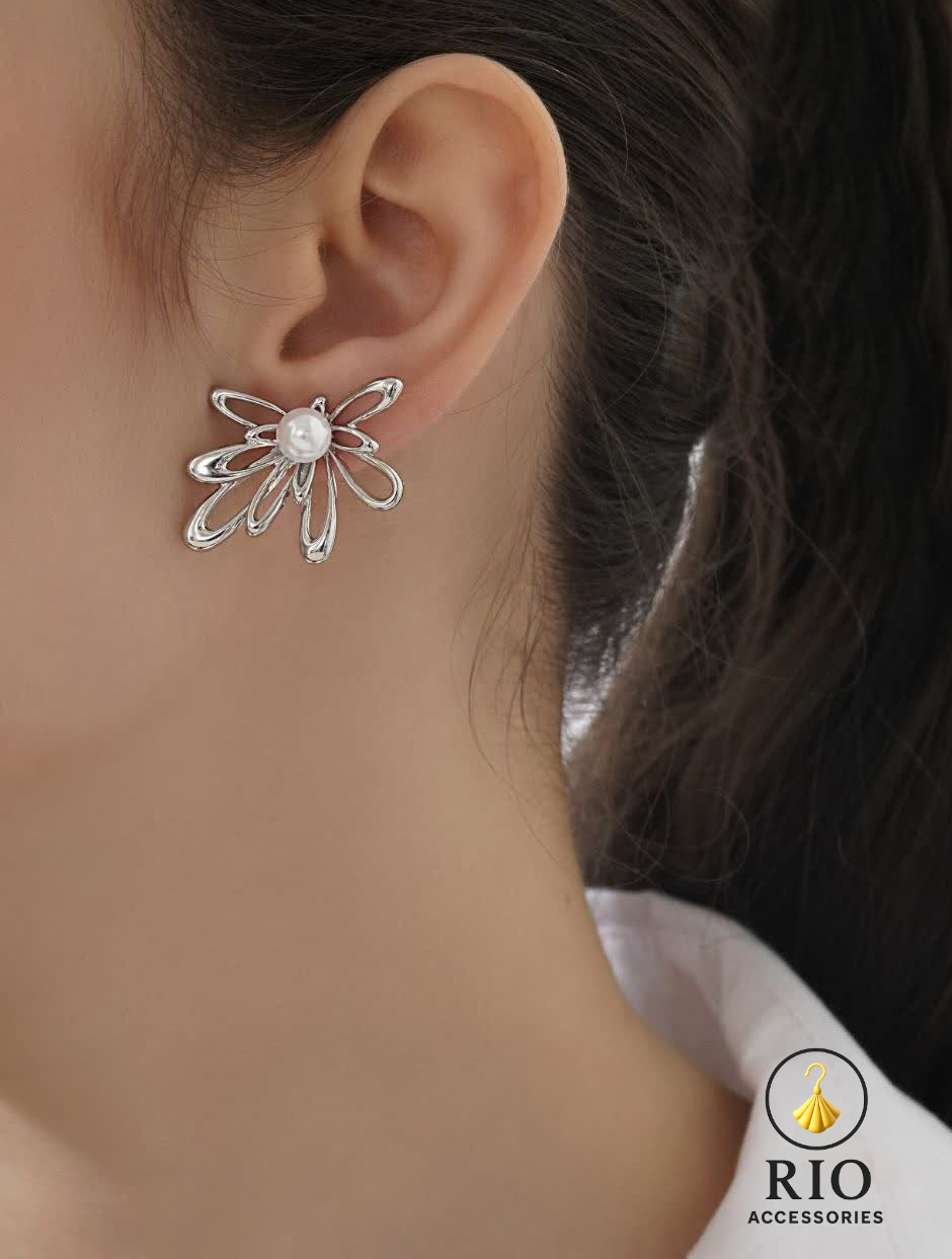 گوشواره زنانه پایه نقره