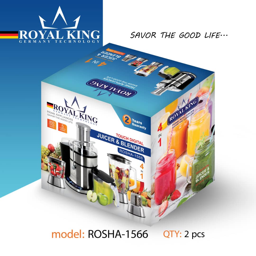 آبمیوه‌گیری ۴ کاره دیجیتال رویال کینگ (Royal King) – مدل ROSHA-1566