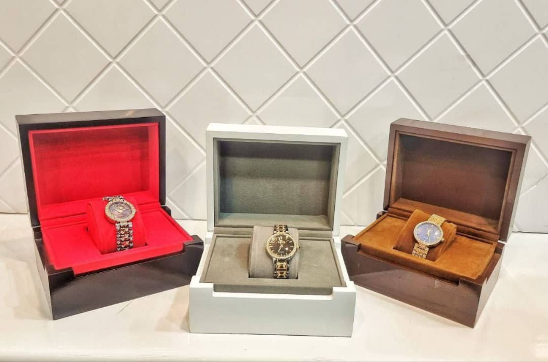 جعبه ساعت لوکس چوبی مدل تک خانه