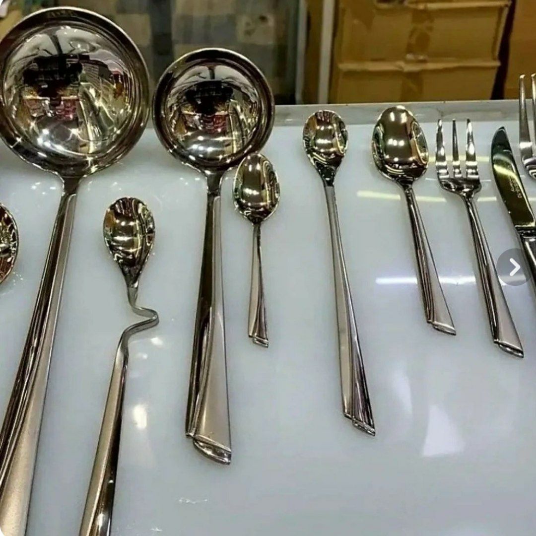 سرویس قاشق و چنگال 144 پارچه 24 نفره برند یونیک اصلی آهنربانگیر و ضدزنگ