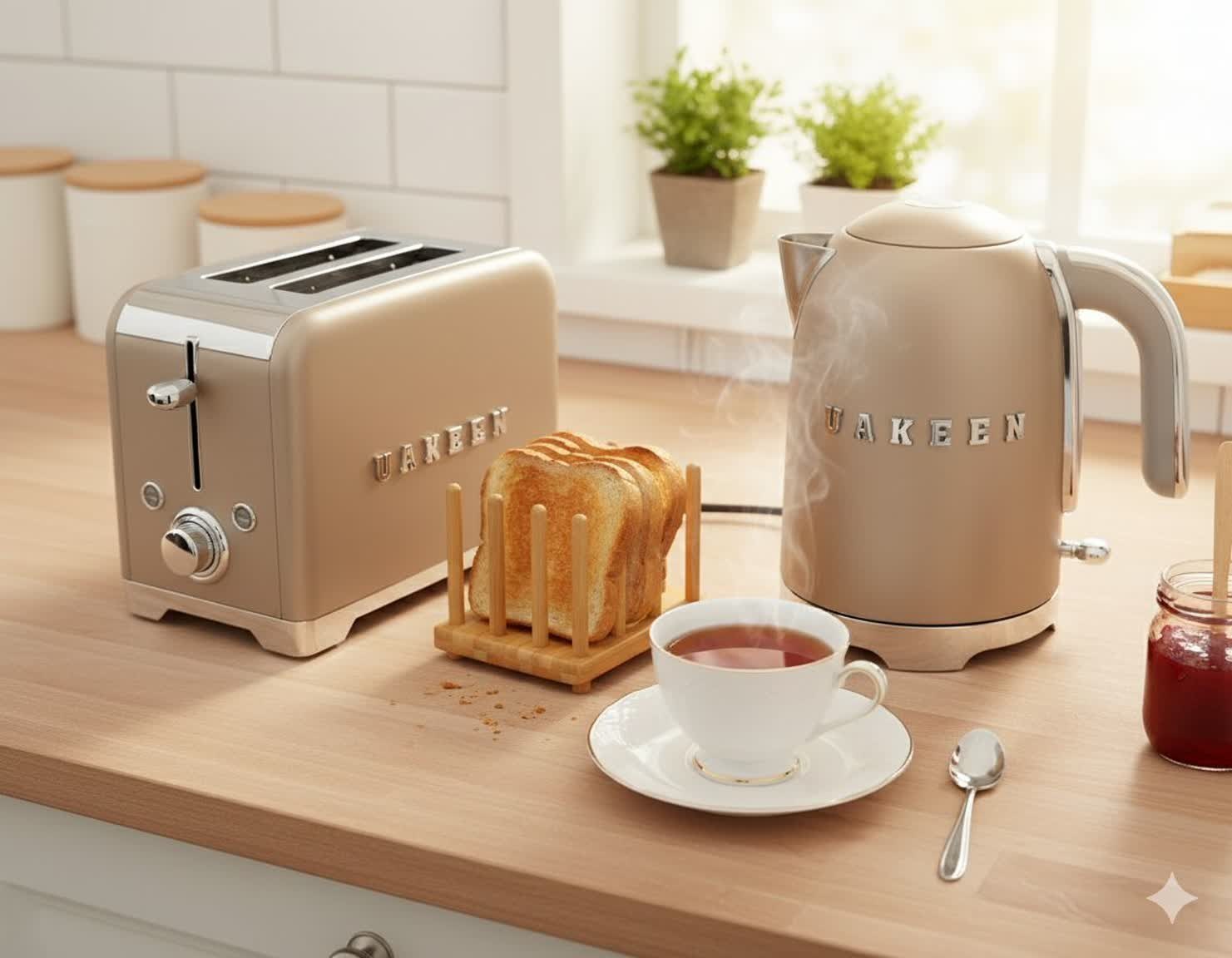 ست کتری برقی و توستر  یواکین طرح اسمگ