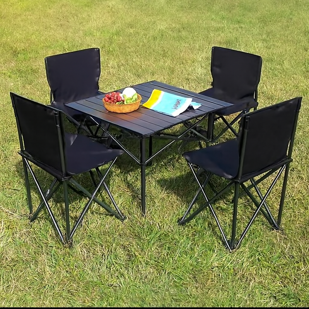 میز و صندلی تاشو مسافرتی 4 نفره دارای کیف حمل