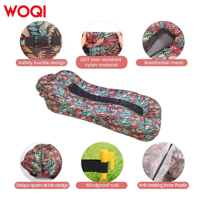 مبل و تخت بادی مسافرتی ضد آب و گرد و خاک قابل حمل طرح برگ استوایی